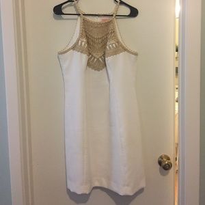 Lilly Pulitzer White & Gold Dress
